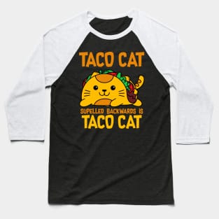 Tacocat Spelled Backwards Baseball T-Shirt